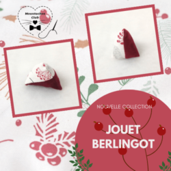 Boutique berlingot Baies rouges - jouet mini berlingot pour chat de couleur rouge et blanc avec motifs baies hivernales