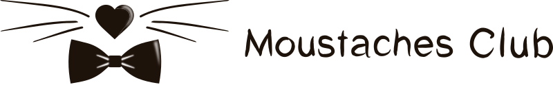 Logo long marron Moustaches Club Créations